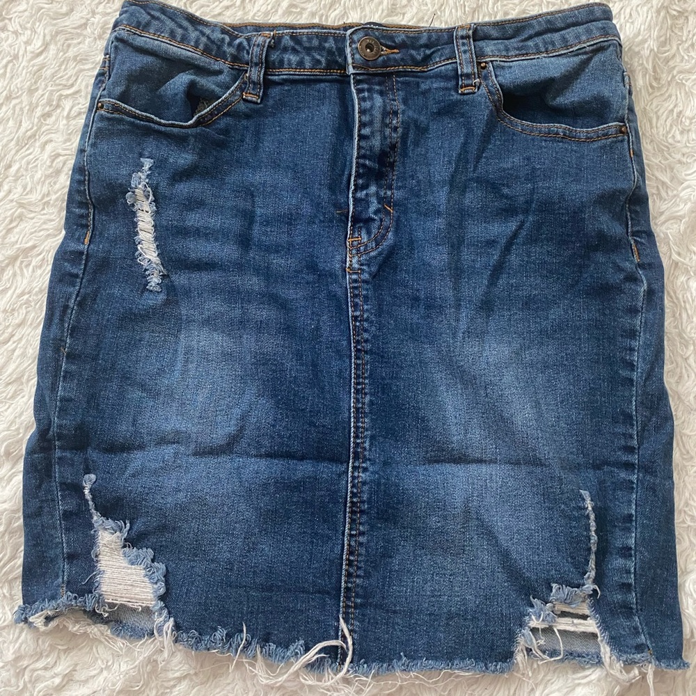 Denim mini skirt
